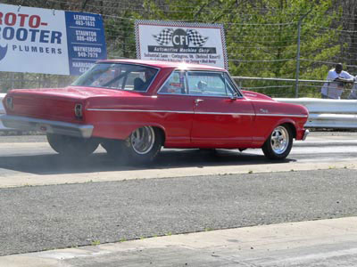 red 65 Nova burnout