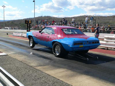 spiderman camaro in wheelie
