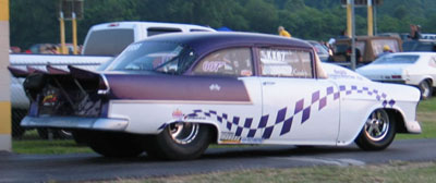 56 chevy drag car